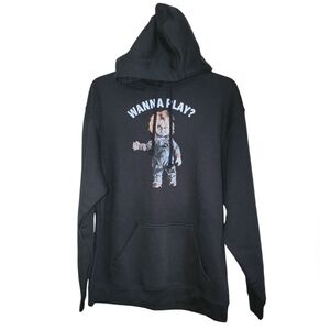 Hybrid Apparel black chucky graphic hoodie New without tags